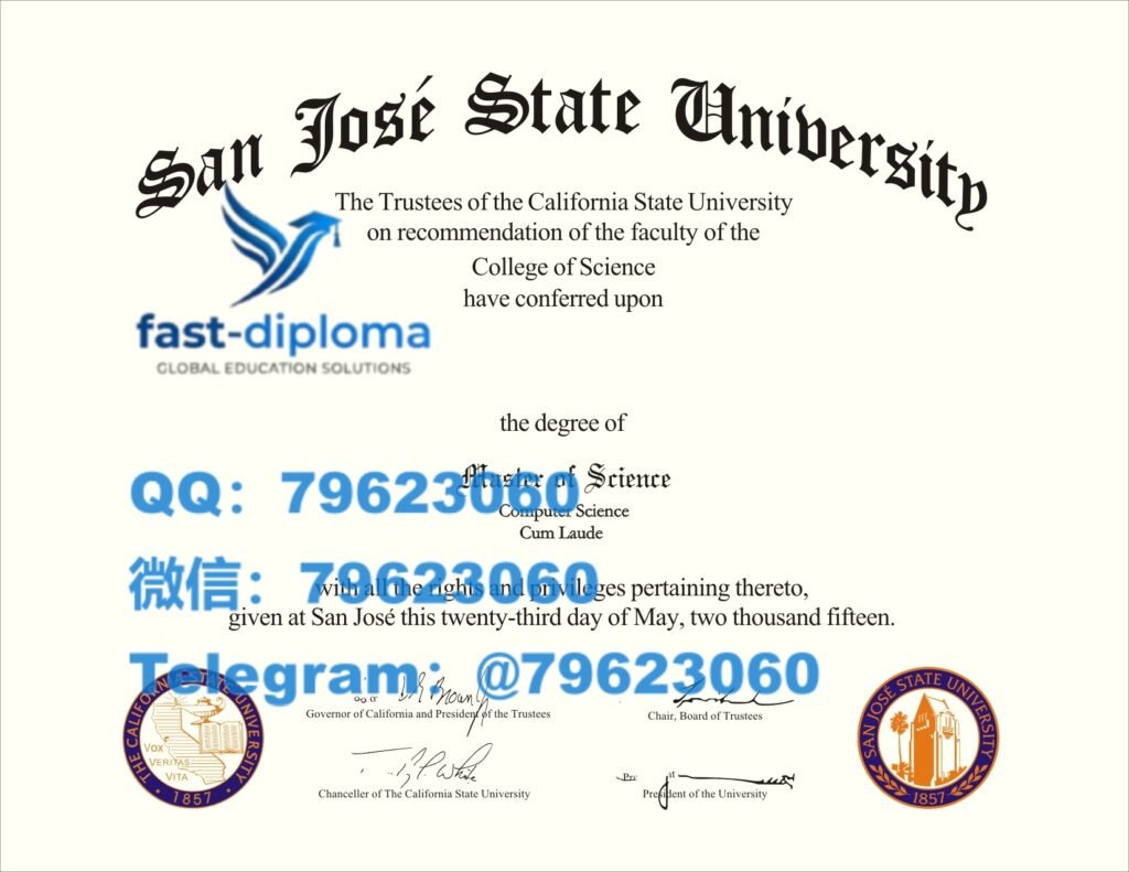 想做圣何塞州立大学毕业证成绩单留存,2026最新SJSU学位证|文凭证书修复定制样版 166 san jose state university diploma
