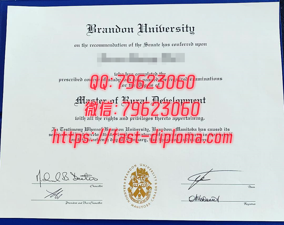 281布兰登大学毕业证成绩单