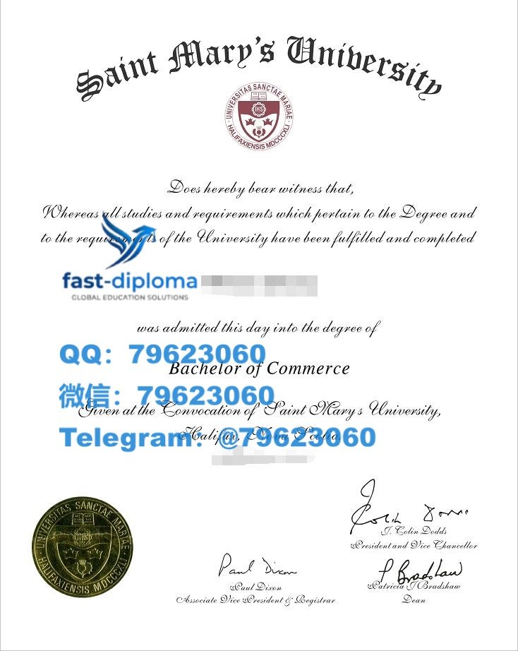 海外大学文凭修复圣玛丽大学毕业证书与成绩单留念样版(SMU)证书案例2026 283saint marys university diploma