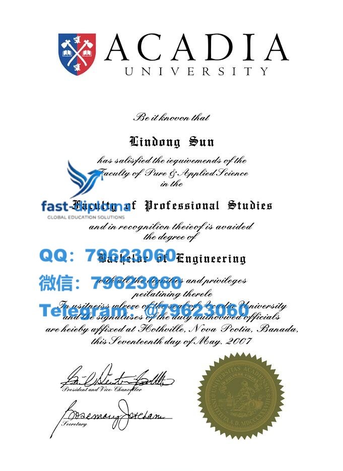 285acadia university diploma