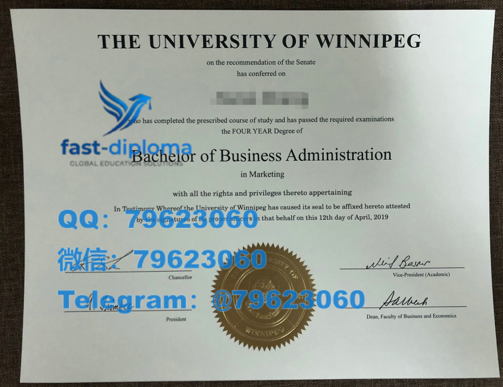 海外大学文凭修复温尼伯大学毕业证书与成绩单留念样版(uWinnipeg)证书案例2026 294university of winnipeg diploma