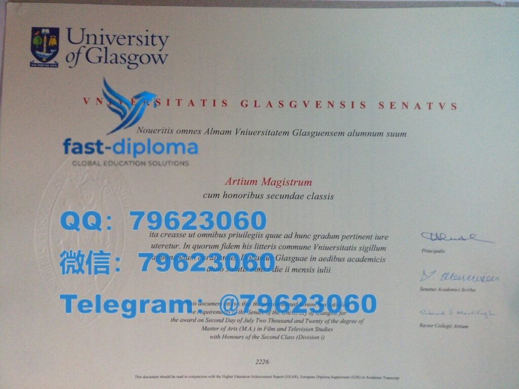 想原样重制格拉斯哥大学毕业证与成绩单 最快速度做Glasgow大厂入职背调要求提供海外留信网入库证明? 372university of glasgow diploma